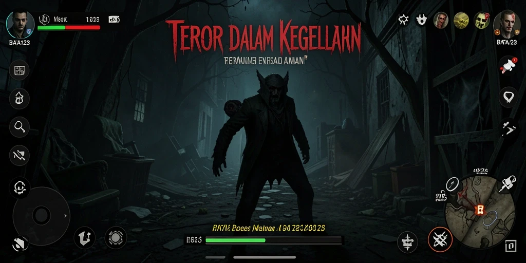 Tampilan menyeramkan dari gameplay BATA123 yang mencekam.