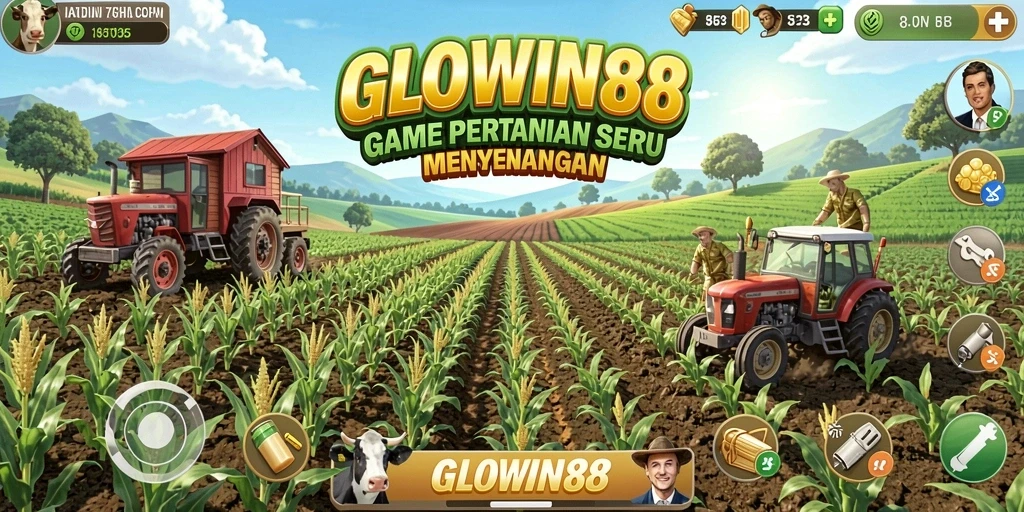 Gameplay seru dalam GLOWIN88 menunjukkan keseruan bertani.