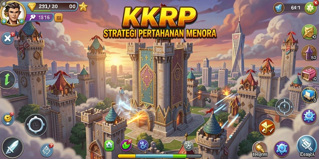 Screenshot menampilkan gameplay seru dari petualangan Tower Defense.
