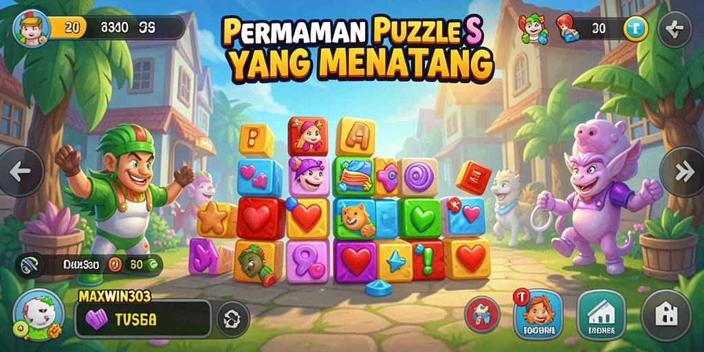 Tampilan gameplay <strong>MAXWIN303</strong> yang penuh warna dan menantang.