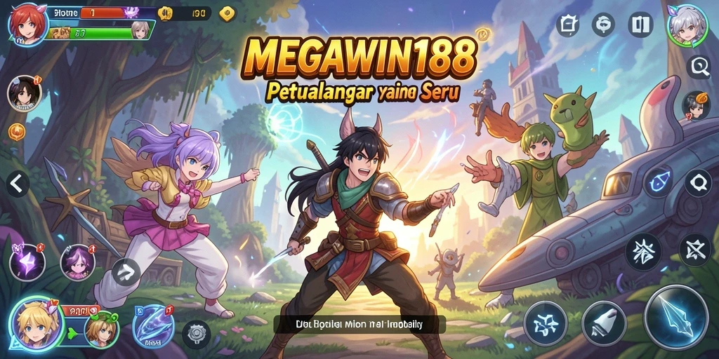 Screenshot gameplay MEGAWIN188 dengan karakter anime yang mengesankan.