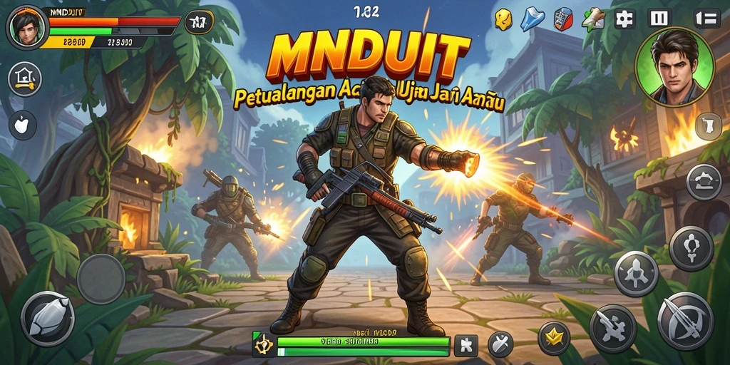 Tampilan gameplay dari MNDUIT yang menantang dan seru.