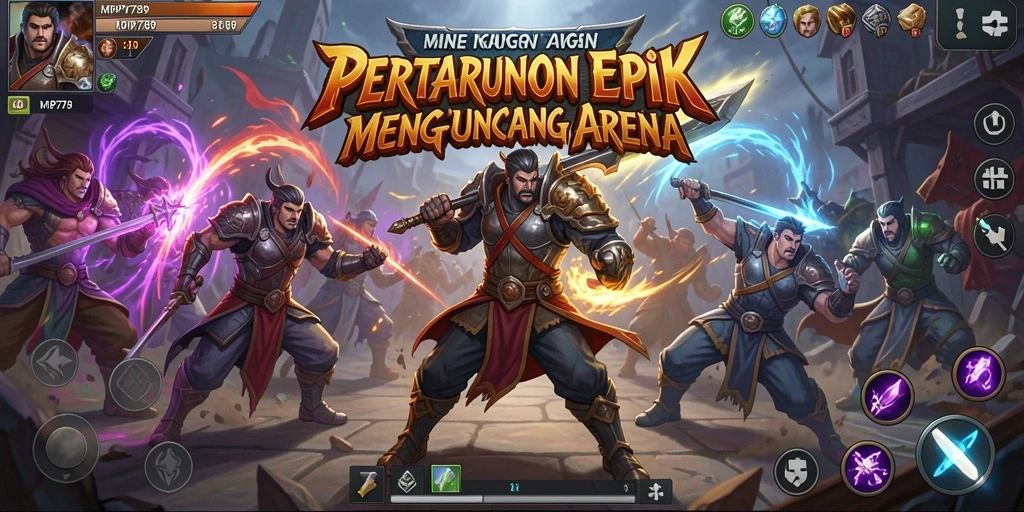 Screenshot dari gameplay pertarungan yang seru di MVP789.