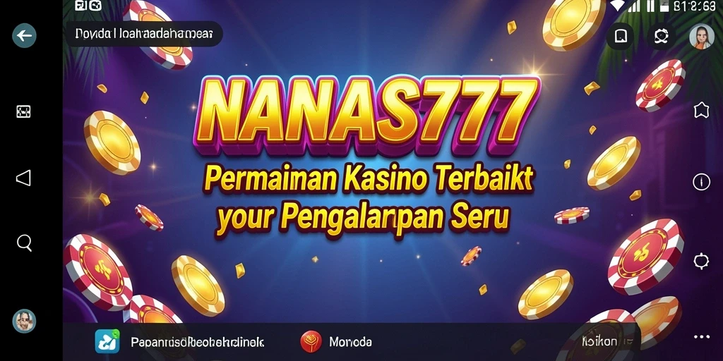 Screenshot menunjukkan permainan Kasino yang menggembirakan di NANAS777.