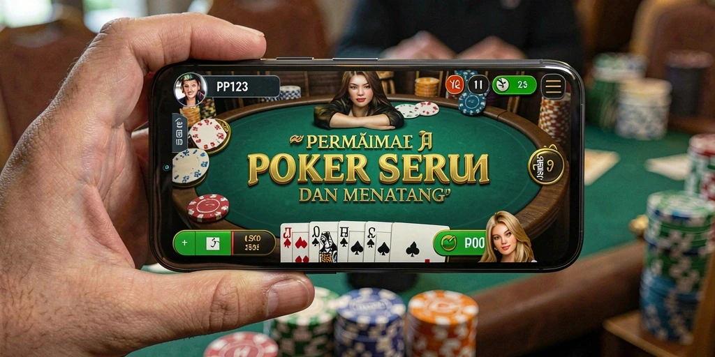 Screenshot gameplay PP123 menampilkan aksi poker yang seru.