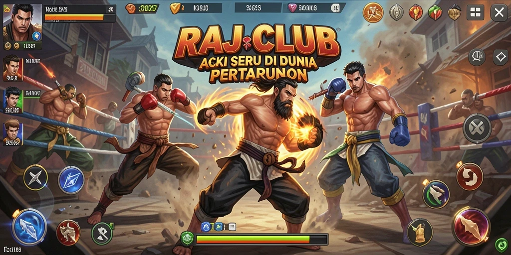 Tampak seru, aksi pertarungan di RAJACLUB yang mendebarkan.