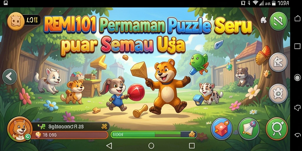 Screenshot gameplay REMI101 menampilkan tantangan puzzle yang menarik.
