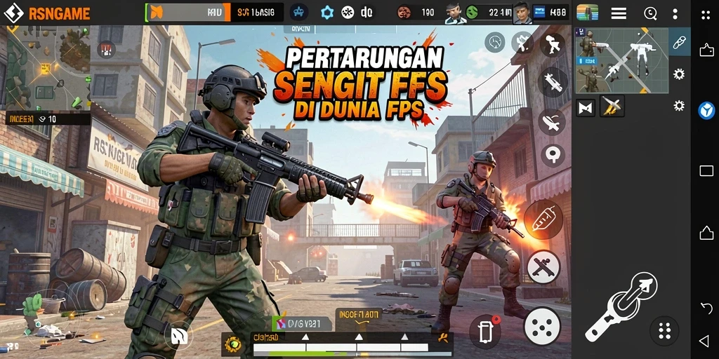Tampilkan gameplay RSNGAME yang mendebarkan dan penuh aksi.