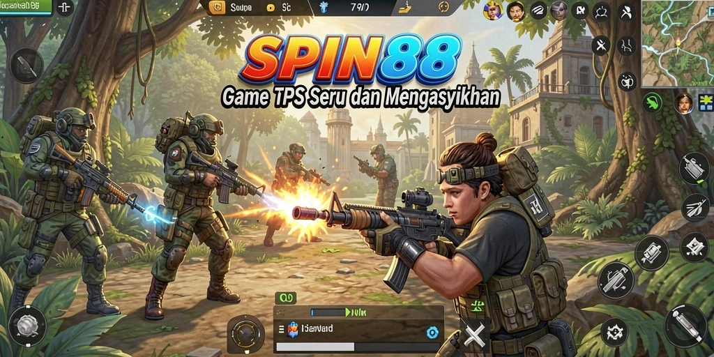 Tampilan gameplay SPIN88 dengan karakter dan pertempuran yang intens.