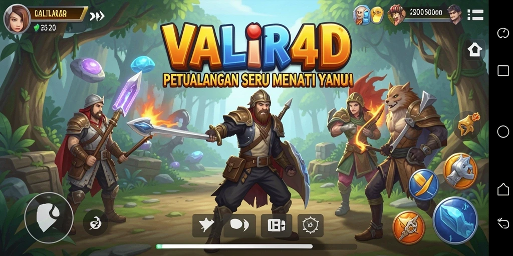 Screenshot utama VALIR4D menampilkan gameplay seru yang penuh petualangan.
