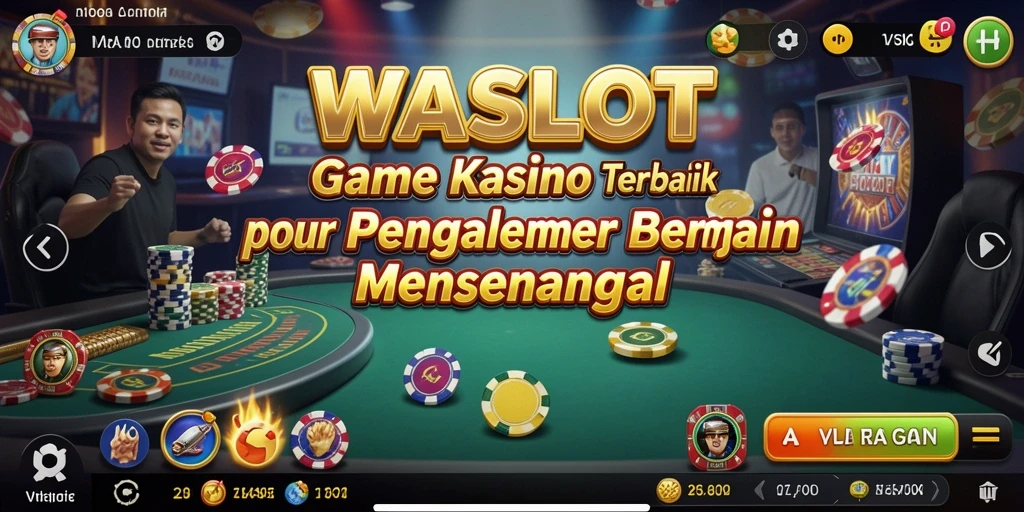Tampilan gameplay yang mengasyikkan dari WASLOT dengan suasana Kasino.